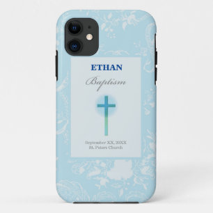 Blauwe Kant Jongens Doop iPhone 11 Hoesje