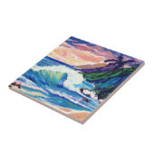 Blauwe kantellaag bij strand tegeltje (Zijkant)