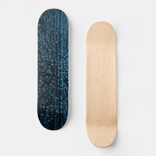 Blauwe kaos Cosmic Skateboard Deck (Voorkant)