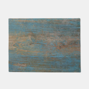 Blauwe kap band hout textuur deurmat