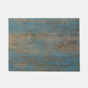 Blauwe kap band hout textuur deurmat