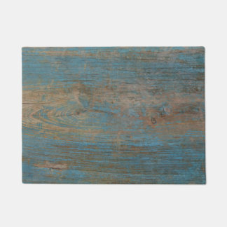 Blauwe kap band hout textuur deurmat