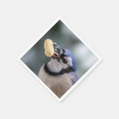 Blauwe kap met pinda's servet (Hoek)