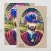Blauwe Kaper van Toscane Feestdagenkaart (Voorkant / Achterkant)