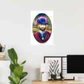 Blauwe Kaper van Toscane Poster (Thuiskantoor)