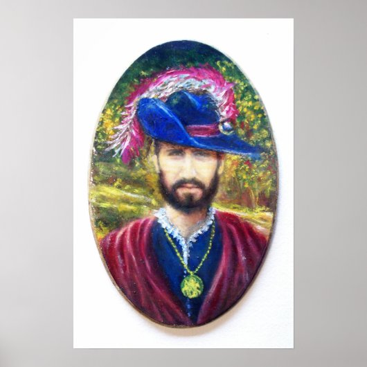 Blauwe Kaper van Toscane Poster (Voorkant)