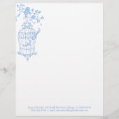 Blauwe kara-hoes custom briefhoofd (Voorkant)