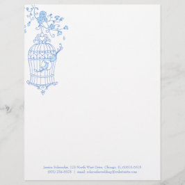 Blauwe kara-hoes custom briefhoofd