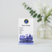 BLAUWE KARAKTER VAN ZWANEN MET KOPEN EN PASPOT VISITEKAARTJE (Staand voorkant)