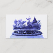 BLAUWE KARAKTER VAN ZWANEN MET KOPEN EN PASPOT VISITEKAARTJE (Achterkant)