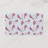 Blauwe kardinaal Baby shower Diaper Raffle Informatiekaartje (Achterkant)