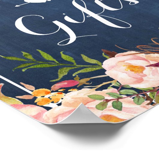 Blauwe karton, Kaarten en cadeaubonnen Poster (Hoek)