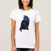 Blauwe kartonnen kat T-shirt voor vrouwen (Voorkant)