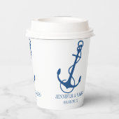 Blauwe kartonnen kerbekervel papieren bekers (Achterkant)