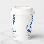 Blauwe kartonnen kerbekervel papieren bekers (Rechts)