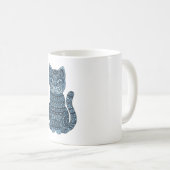Blauwe kat (1) koffiemok (Voorkant rechts)
