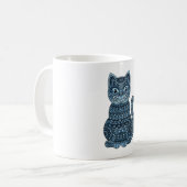 Blauwe kat (1) koffiemok (Voorkant links)