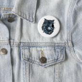 blauwe kat (3) ronde button 5,7 cm (In situ)