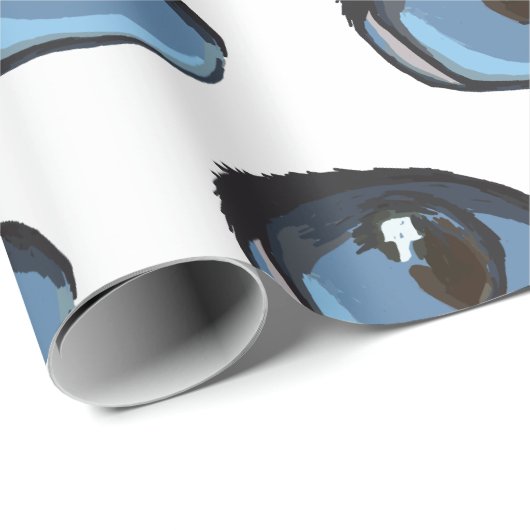 Blauwe kat cadeaupapier (Rol Hoek)