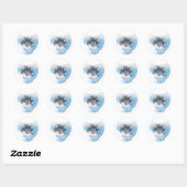 Blauwe Kat en Fishbowl Ronde Sticker (Vel)