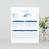 Blauwe Kat Gezondheidsdossier Pagina (Staand voorkant)