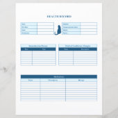 Blauwe Kat Gezondheidsdossier Pagina (Voorkant)