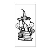 Blauwe kat heks rubberstempel (Afrduk)