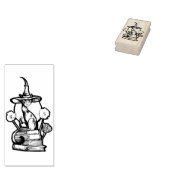 Blauwe kat heks rubberstempel (Gestempeld)