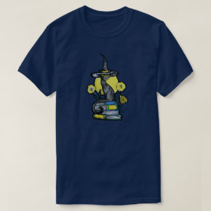 Blauwe kat heks t-shirt
