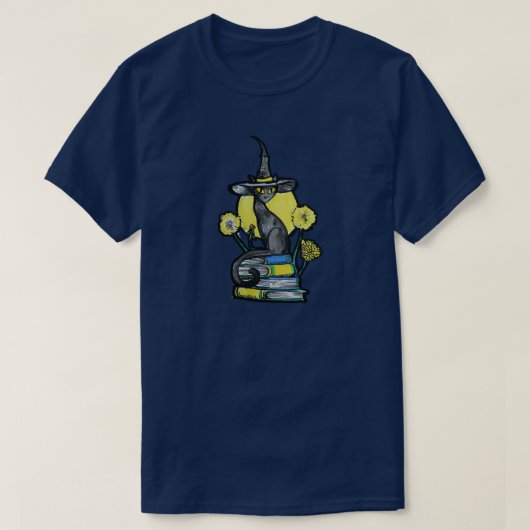 Blauwe kat heks t-shirt (Design voorkant)