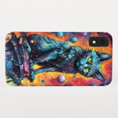 Blauwe kat I Case-Mate iPhone Case (Achterkant (horizontaal))