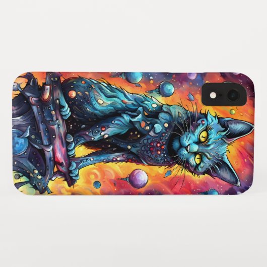 Blauwe kat I Case-Mate iPhone Case (Achterkant (horizontaal))