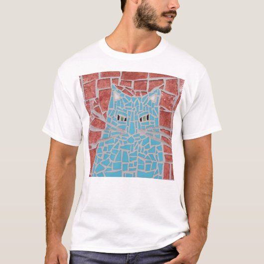 Blauwe kat I T-shirt (Voorkant)