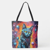 Blauwe kat I Tote Bag (Achterkant)
