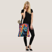Blauwe kat I Tote Bag (Op model)
