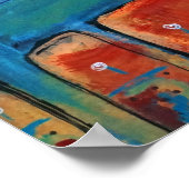 Blauwe kat - ik kan kussen poster (Hoek)