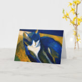 Blauwe kat kaart (Gele Bloem)