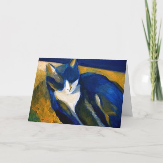 Blauwe kat kaart (Voorkant)