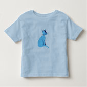 Blauwe kat kinder shirts (Voorkant)