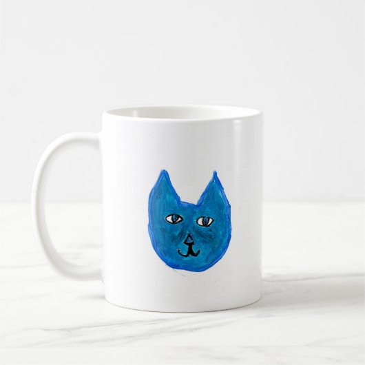 Blauwe kat koffiemok (Links)