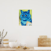 Blauwe Kat, Louis Wain Poster (Keuken)