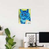 Blauwe Kat, Louis Wain Poster (Thuiskantoor)
