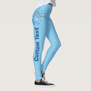 Blauwe kat met gewelddadige Leggings