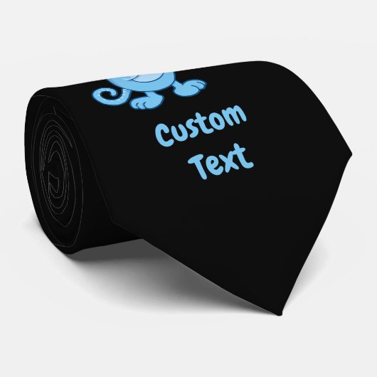 Blauwe kat met gewelddadige Stropdas (Opgerold)