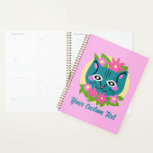  Blauwe Kat met Roze Bloemen Planner (Display)