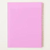  Blauwe Kat met Roze Bloemen Planner (Achterkant)