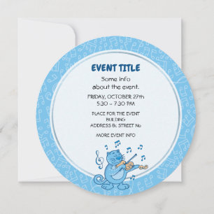 Blauwe kat met uitnodiging tot geweld