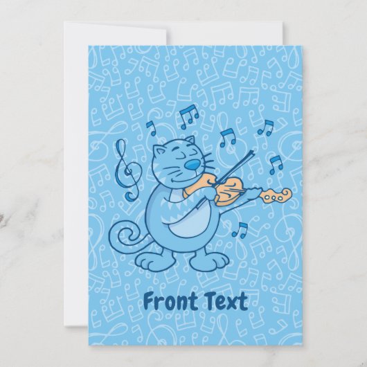 Blauwe kat met uitnodiging tot geweld (Voorkant)