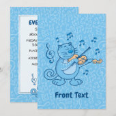 Blauwe kat met uitnodiging tot geweld (Voorkant / Achterkant)