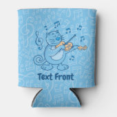 Blauwe kat met Violin Bottle Cooler (Voorkant)